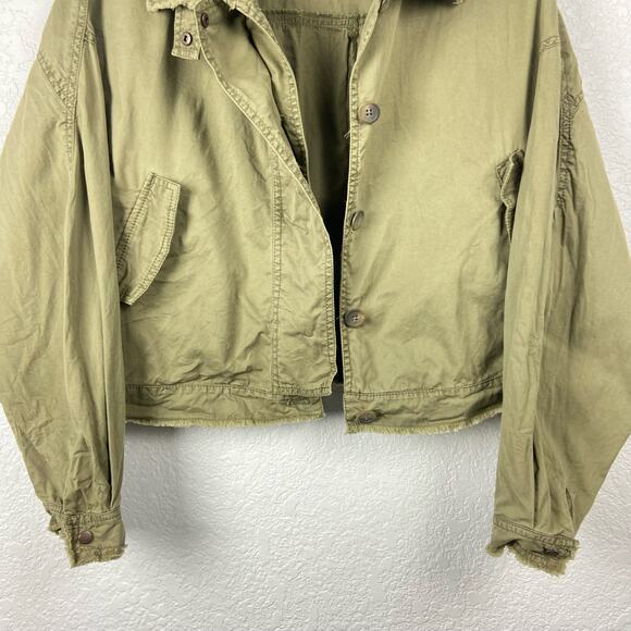 Melrose and Market olive green lightweight button up jacket - Picture 3 of 6